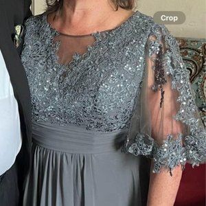 Elegant Lace Overlay Wedding Dress